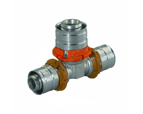 Тройник переходной МП латунь пресс S-PRESS PLUS Дн 32х25х25 Uponor 1070582 (1015064)