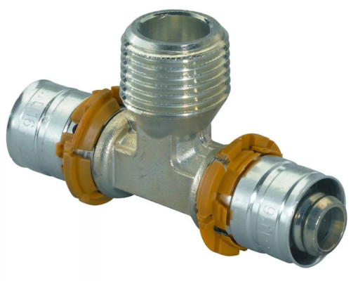 Тройник МП латунь пресс S-PRESS PLUS Дн 25х3/4"х25 НР Uponor 1070593 (1015038) Тройник МП латунь пресс S-PRESS PLUS Дн 25х3/4"х25 НР Uponor 1070593 (1015038)