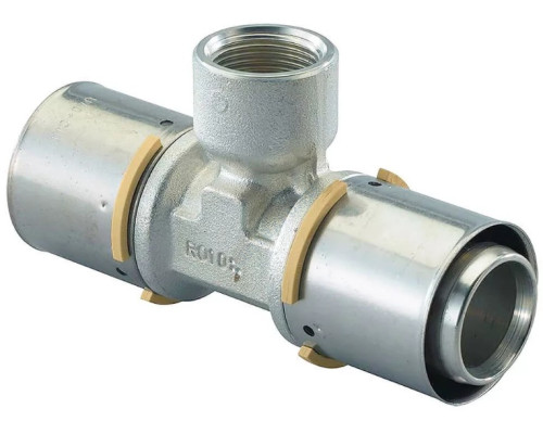 Тройник МП латунь пресс MLC Дн 40х3/4"х40 ВР Uponor 1046923 (1015123)