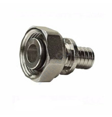 Муфта для PE-X латунь никель Дн 20х3/4" накидная гайка с евроконусом Rehau 11691761001