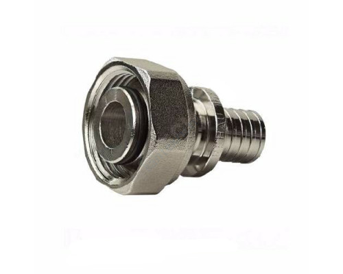 Муфта для PE-X латунь никель Дн 20х3/4" накидная гайка с евроконусом Rehau 11691761001