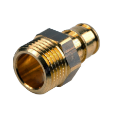 Муфта для PE-X латунь Q&E Дн 20х3/4" НР Uponor 1033438 (1008740)