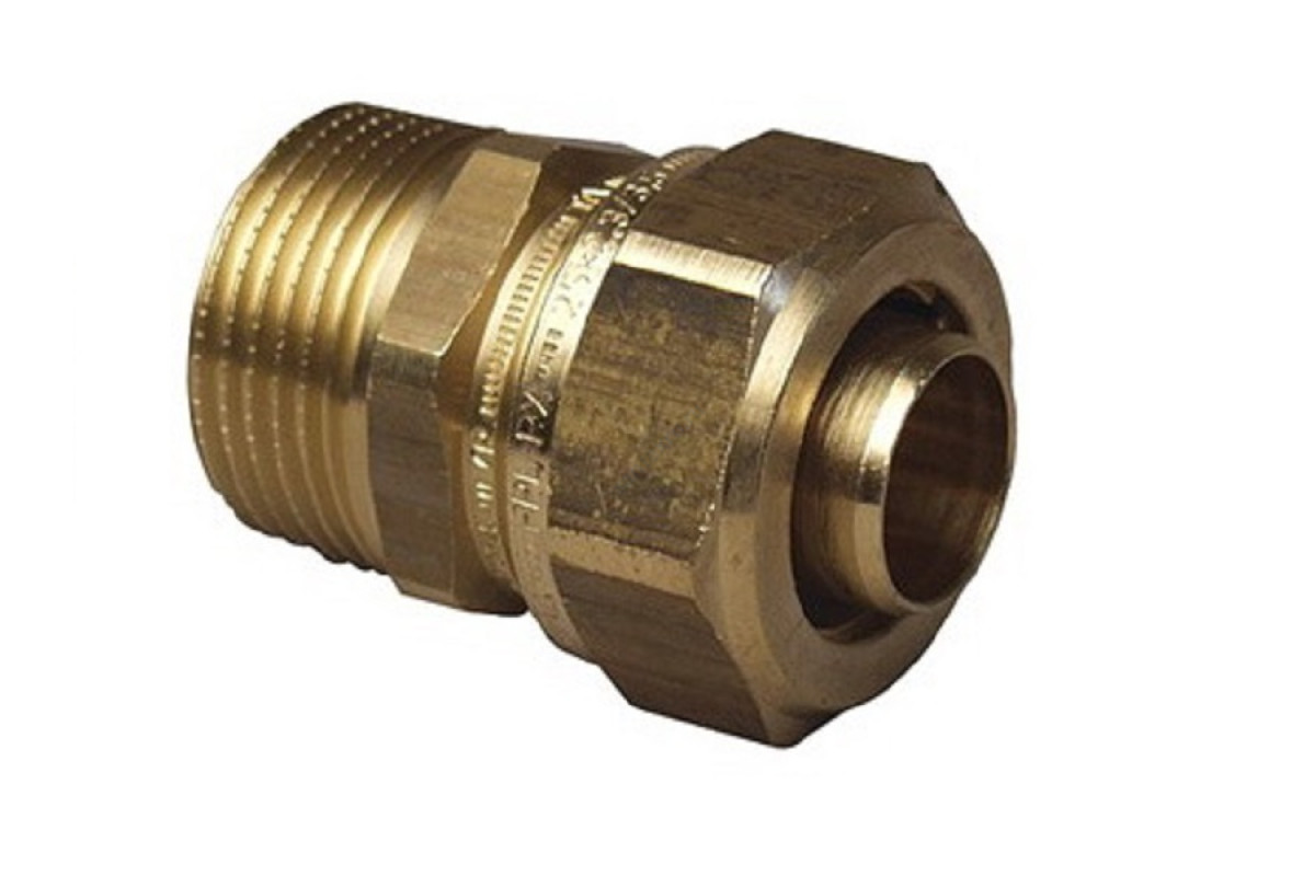 Муфта для PE-X латунь FPL-X Дн 18х2,5х1" Uponor 1034012 (1044493)