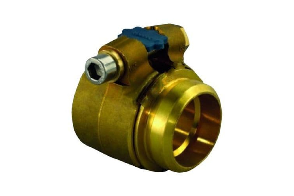 Муфта зажимная для PE-X латунь Wipex RS Дн 63х8,7 Ру10 RS2 Uponor 1047017