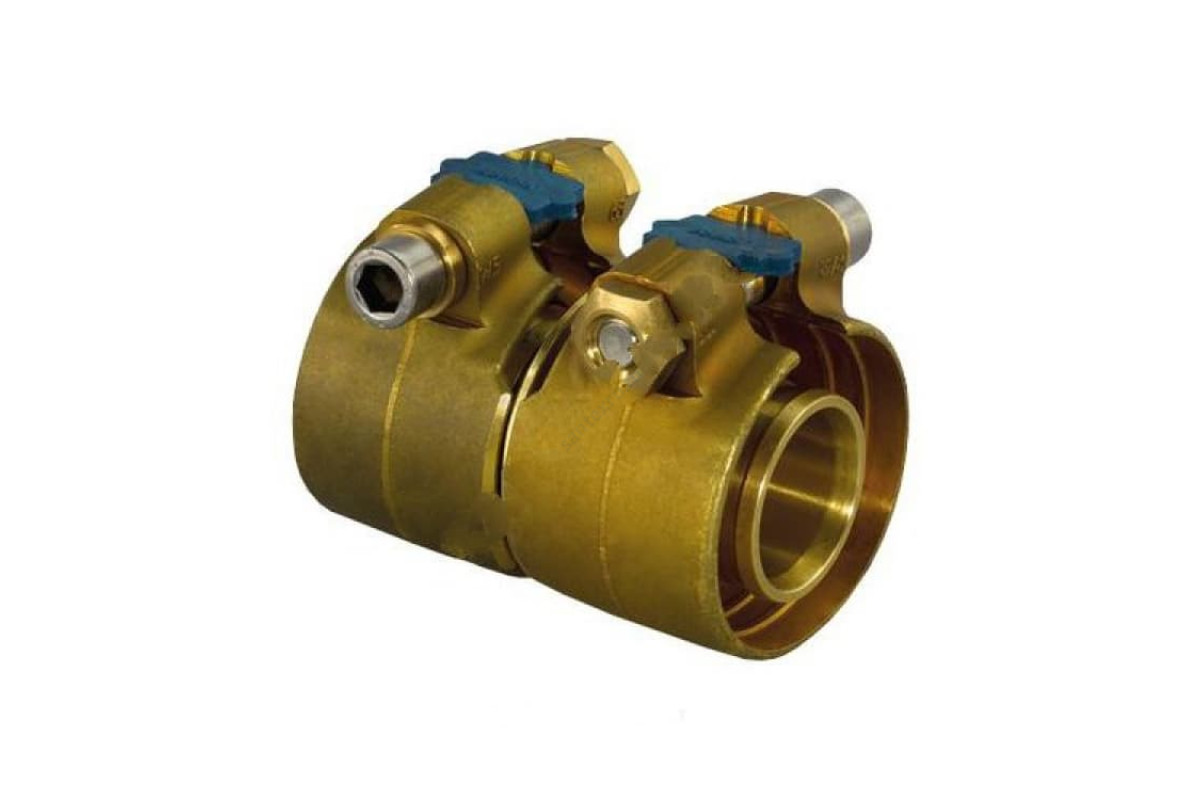 Муфта зажимная для PE-X латунь Wipex Дн 63х5,8 Ру6 Uponor 1042981