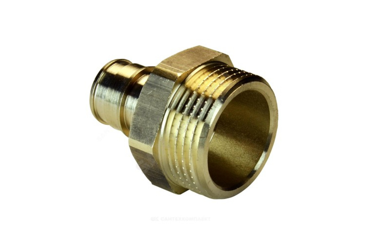 Муфта для PE-X латунь Дн 16х3/4" ВР РОС