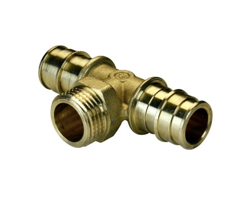 Тройник для PE-X латунь GX153 Дн 25х3/4"х25 НР Giacomini GX153Y045