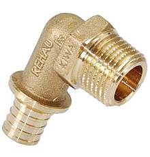 Угольник для PE-X бронза RAUTITAN RX Дн 20х1/2" НР Rehau 13660891001 (11395011002)