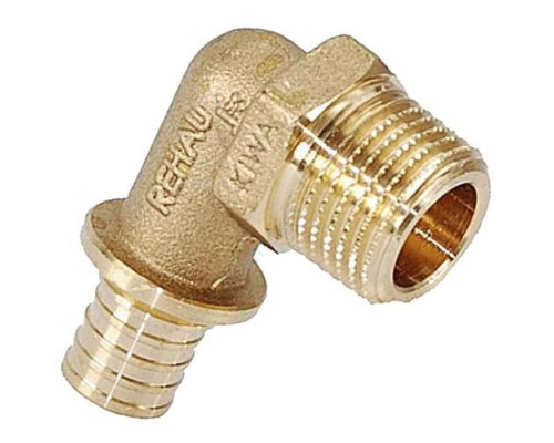 Угольник для PE-X бронза RAUTITAN RX+ Дн 20х1/2" НР Rehau 14563481001 (13660891001)