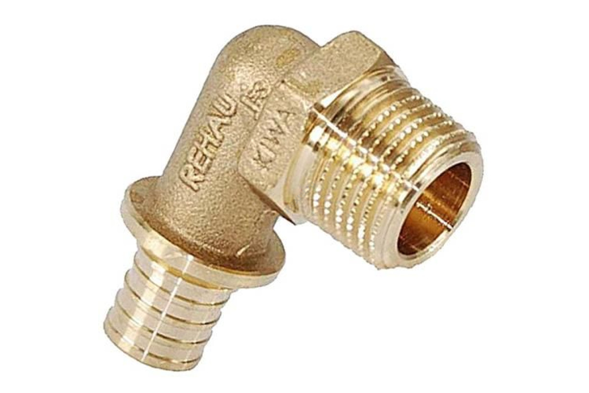 Угольник для PE-X бронза RAUTITAN RX+ Дн 32х1" НР Rehau 14563521001 (13660931001)