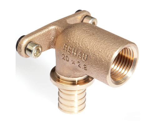 Водорозетка для PE-X бронза RAUTITAN RX+ Дн 20х1/2" ВР короткая L=42мм Rehau 14563591001