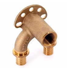 Водорозетка проходная для PE-X бронза RAUTITAN RX Дн 20х1/2" ВР длинная L=59мм Rehau