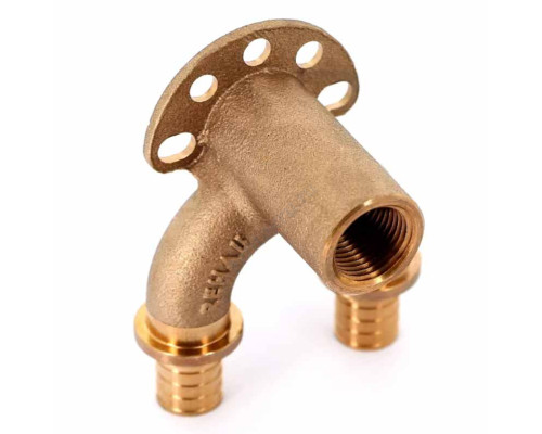 Водорозетка проходная для PE-X бронза RAUTITAN RX Дн 20х1/2" ВР короткая L=42мм Rehau