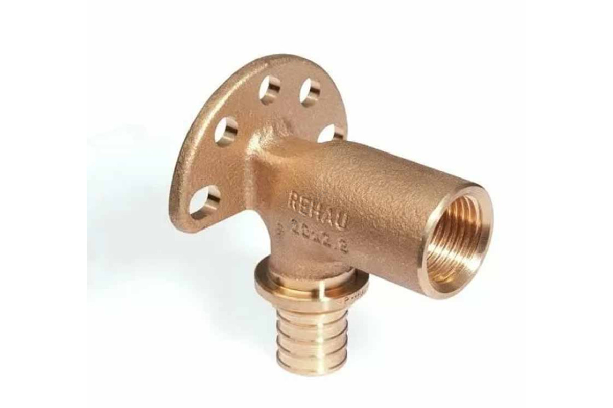 Водорозетка для PE-X бронза RAUTITAN RX Дн 20х1/2" ВР длинная L=59мм Rehau