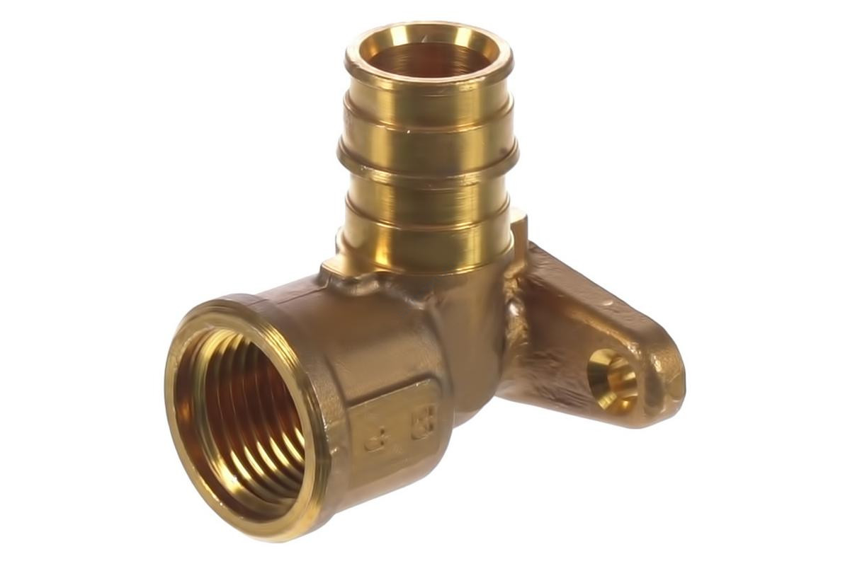 Водорозетка для PE-X латунь Smart Aqua Q&E Дн 16х1/2" ВР с фланцем l=43мм Uponor