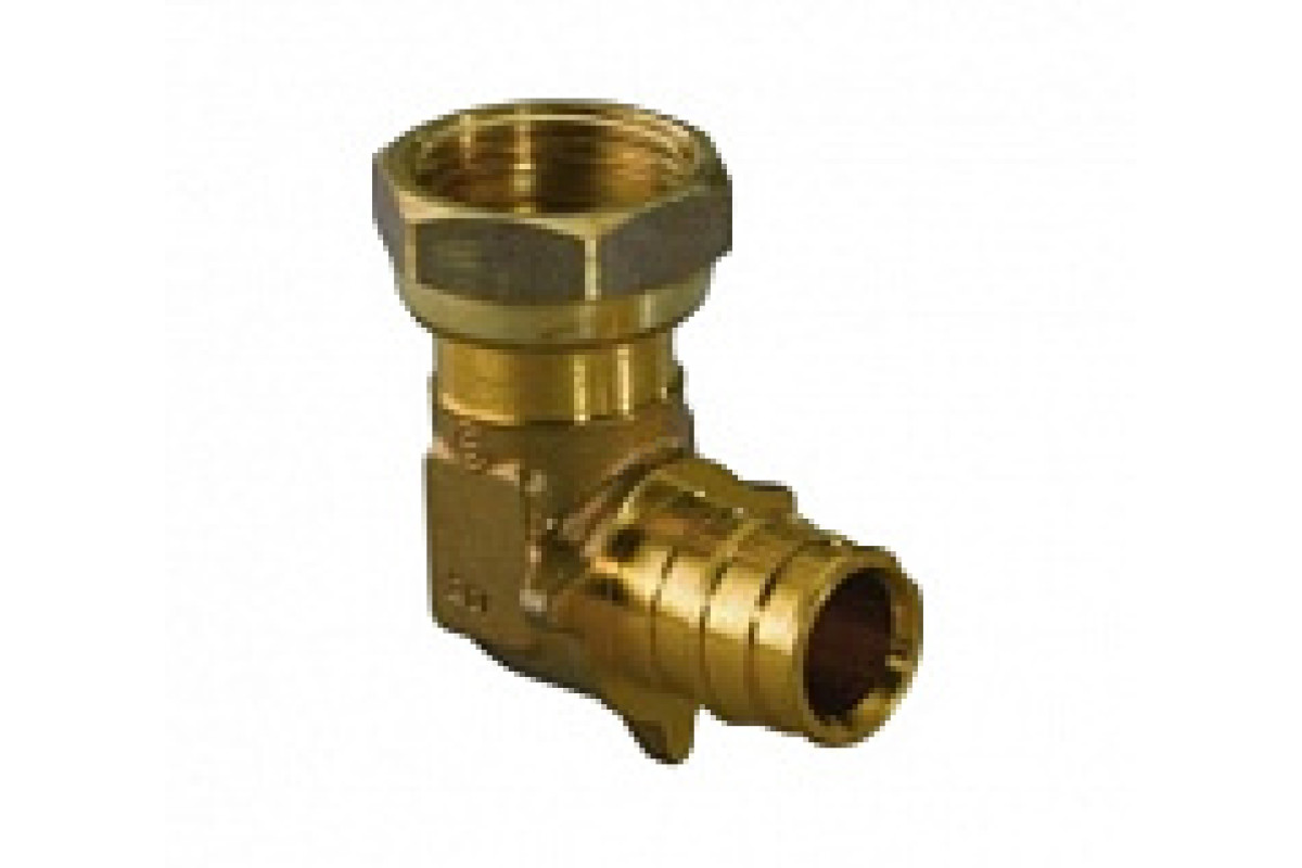 Угольник для PE-X латунь Q&E Дн 20х1/2" с накидной гайкой Uponor 1047880