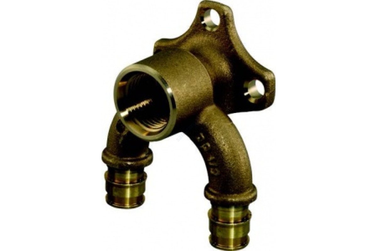 Водорозетка U-профиль проходная для PE-X латунь Smart Aqua Q&E Дн 20х1/2" ВР Uponor