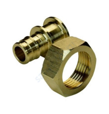 Соединитель для PE-X латунь Дн 20х1" с накидной гайкой без прокладки РОС 4821712
