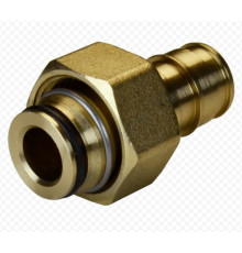 Соединитель для PE-X латунь GX179 Дн 20 с накидной гайкой база 18мм Giacomini GX179Y034