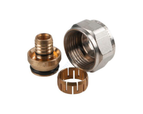 Евроконус для PE-X латунь никель Flex-X Дн 16х2,0х3/4" Uponor 1057441 (1045538)