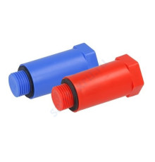 Заглушка пластик красная НР 1/2" для водорозетки L=68мм