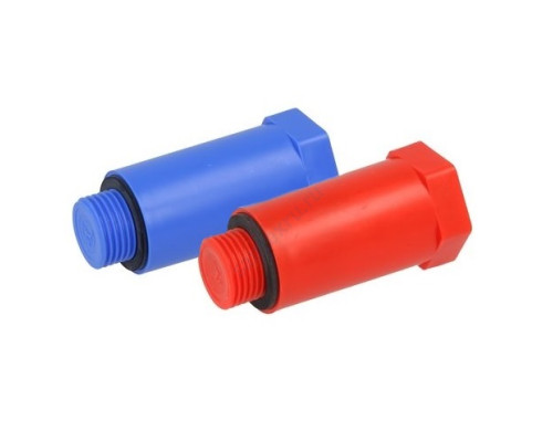 Заглушка пластик синяя НР 1/2" для водорозетки L=68мм