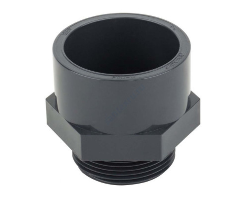 Муфта ПВХ серая под клеевое соед Дн 20х1/2" Ру10 НР напорная Aquaviva