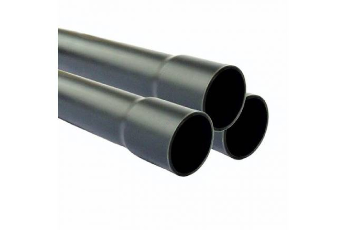 Труба ПВХ серая под клеевое соед SDR17 Дн 160х9,5 Ру16 раструбная напорная L=3м Aquaviva