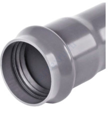 Труба НПВХ серая SDR26 Дн 160х6,2 Ру10 раструбная напорная 45С L=6,14м в/к ГОСТ Р 51613-2000