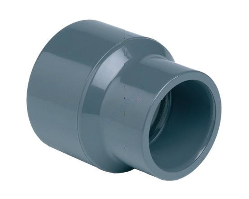 Муфта ПВХ серая под клеевое соед переходная Дн 50х63х32 Ру16 напорная EFFAST