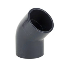 Отвод ПВХ серый под клеевое соед Дн 110х45гр Ру10 напорный Aquaviva