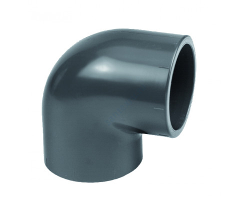 Отвод ПВХ серый под клеевое соед Дн 25х90гр Ру16 напорный EFFAST
