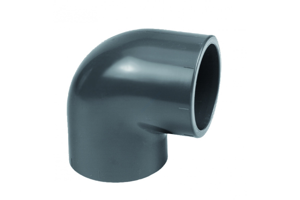 Отвод ПВХ серый под клеевое соед Дн 75х90гр Ру16 напорный EFFAST