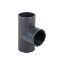 Тройник ПВХ серый под клеевое соед Дн 160х90гр Ру16 напорный Aquaviva