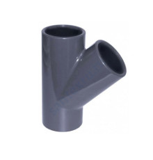 Тройник ПВХ серый под клеевое соед Дн 160х45гр Ру16 напорный EFFAST