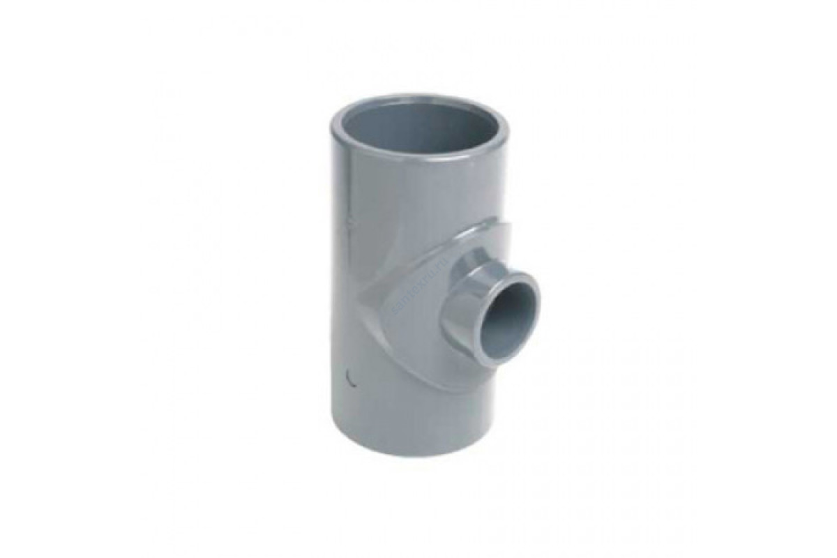Тройник ПВХ серый под клеевое соед переходной Дн 32х25х90гр Ру16 напорный EFFAST