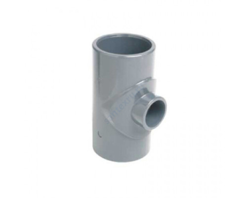 Тройник ПВХ серый под клеевое соед переходной Дн 32х25х90гр Ру16 напорный EFFAST