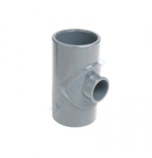 Тройник ПВХ серый под клеевое соед переходной Дн 160х110х90гр Ру16 напорный EFFAST