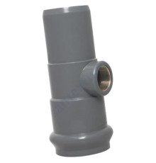 Тройник НПВХ серый SDR26 Дн 160х2"х90гр Ру10 раструб/ВР напорный в/к