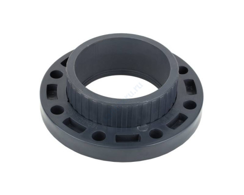 Фланец ПВХ серый под клеевое соед Дн 63 Ру10 напорный Aquaviva