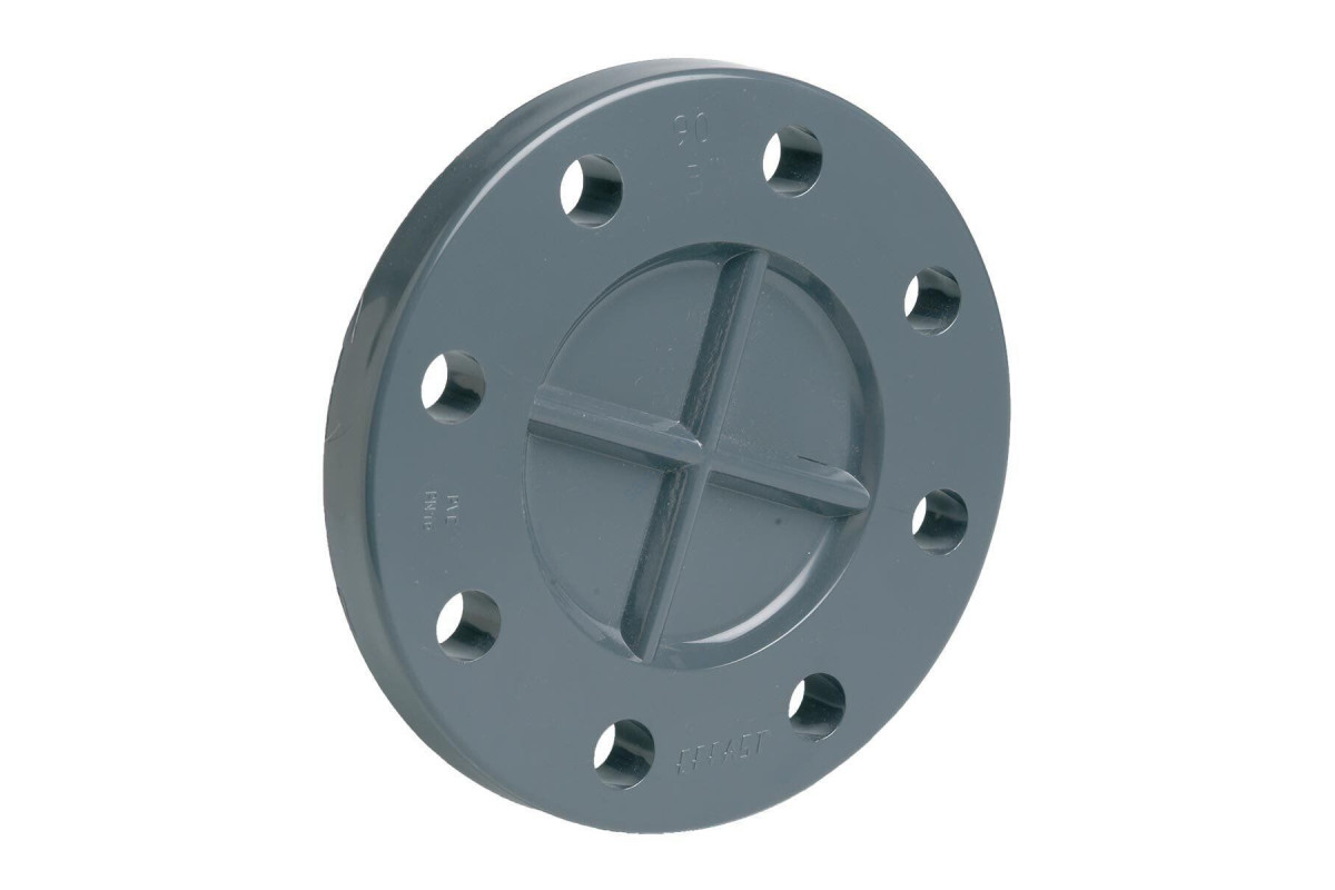 Заглушка ПВХ серый Дн 75 Ру10/16 фланцевая EFFAST RDRFCD0750