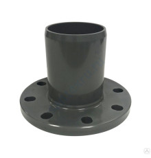 Патрубок НПВХ серый SDR26 Дн 110х100 Ру10 гладкий напорный фланец НПВХ Aquaviva