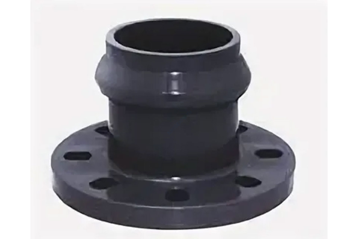 Патрубок НПВХ серый SDR26 Дн 110х100 Ру10 раструбный напорный фланец НПВХ Aquaviva