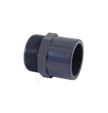 Ниппель ПВХ серый под клеевое соед переходной двойной Дн 20х1/2"х16 НР напорный муфта/втулка EFFAST RGRAMG016B 