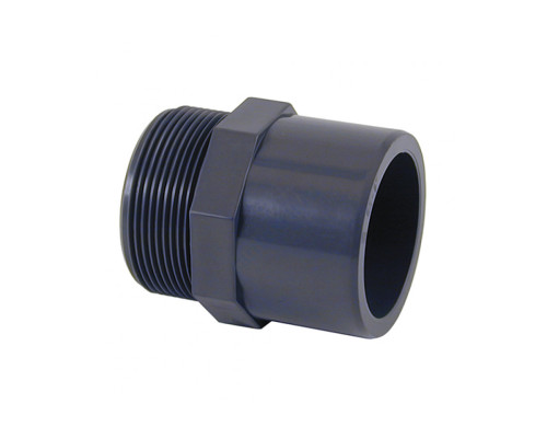 Ниппель ПВХ серый под клеевое соед переходной двойной Дн 20х1/2"х16 НР напорный муфта/втулка EFFAST RGRAMG016B 