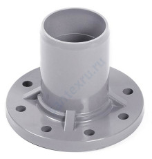 Патрубок НПВХ серый SDR26 Дн 160х150 Ру10 гладкий напорный фланец НПВХ