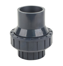 Клапан ПВХ серый под клеевое соед обратный Дн 25 Ру10 напорный Aquaviva