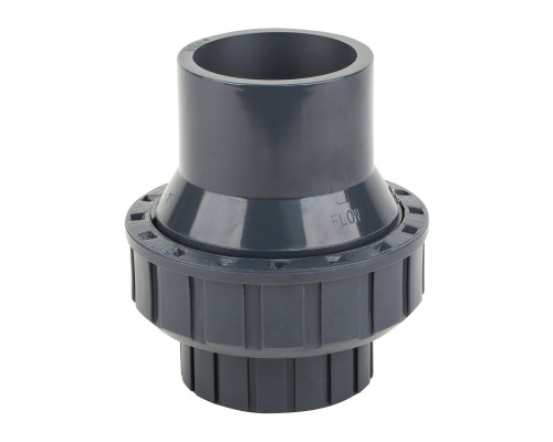 Клапан ПВХ серый под клеевое соед обратный Дн 25 Ру10 напорный Aquaviva
