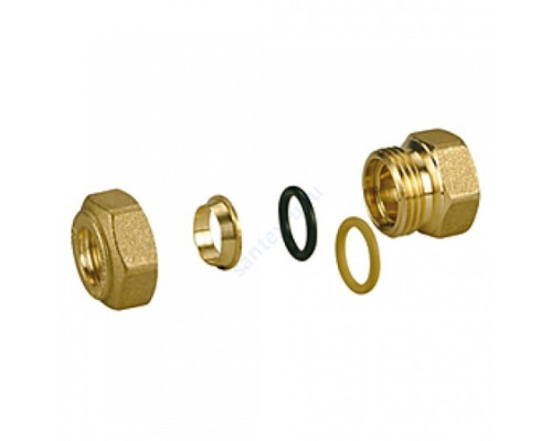 Переходник латунь для медных труб Дн 16х1/2" обжим/ВР R180F Giacomini R180FY115 