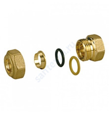 Переходник латунь для медных труб Дн 16х1/2" обжим/ВР R180F Giacomini R180FY115 